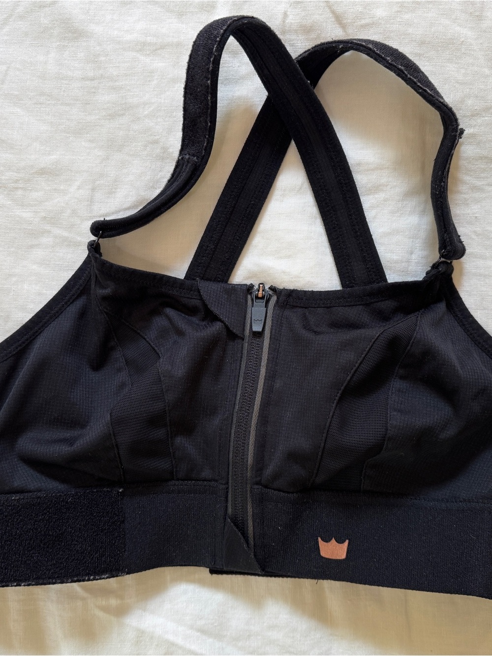 SHEFIT Black Front-Zip High-Support Sports Bra - Picture 1 of 2